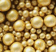 Picture of GOLD MIXED SUGAR PEARLS EDIBLE SPRINKLES X 50G